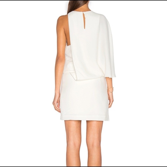Halston Heritage Asymmetrical Mini Dress | Size 8 - Picture 2 of 12